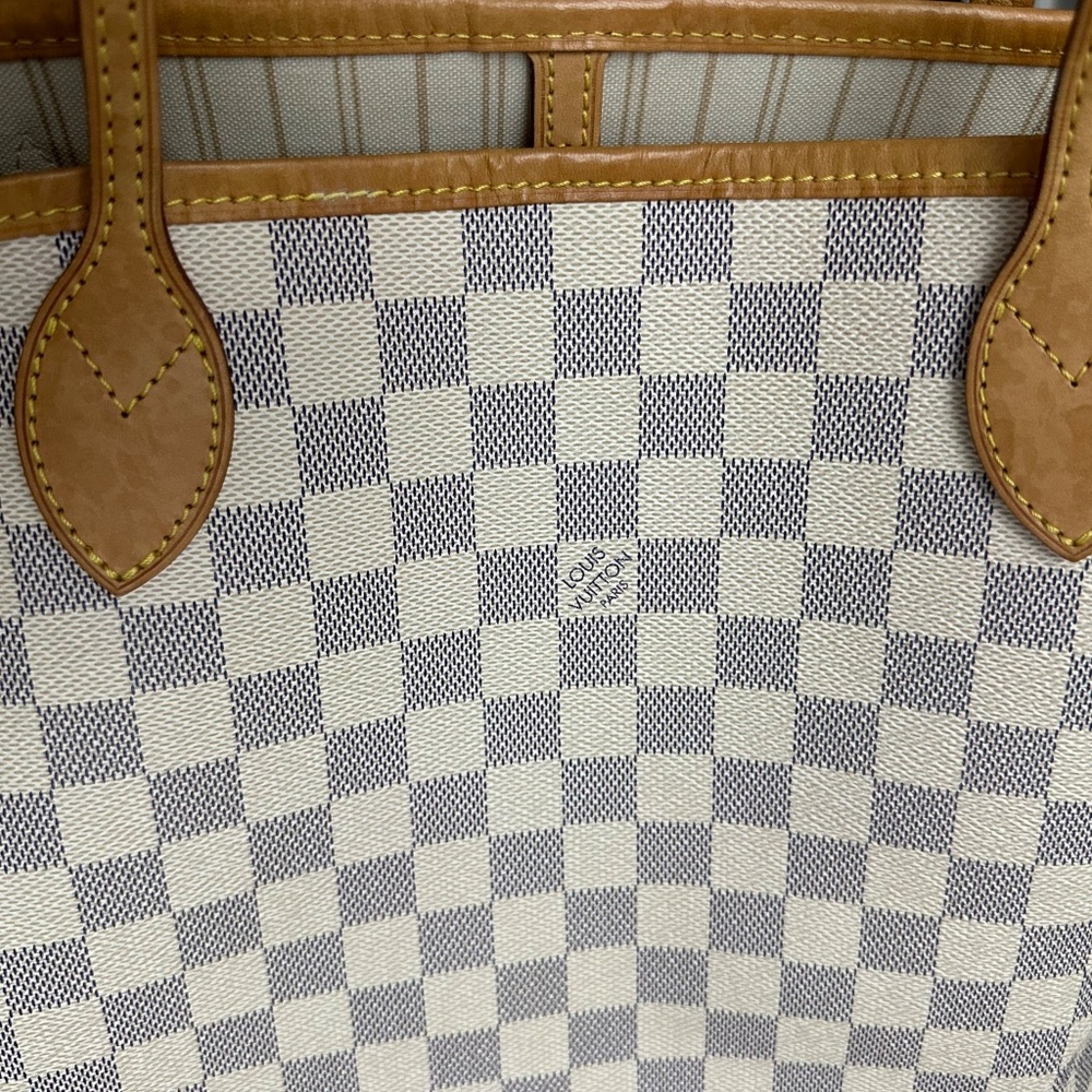 LV Neverfull MM Damier Azure Rose Beige - Picture 15 of 16